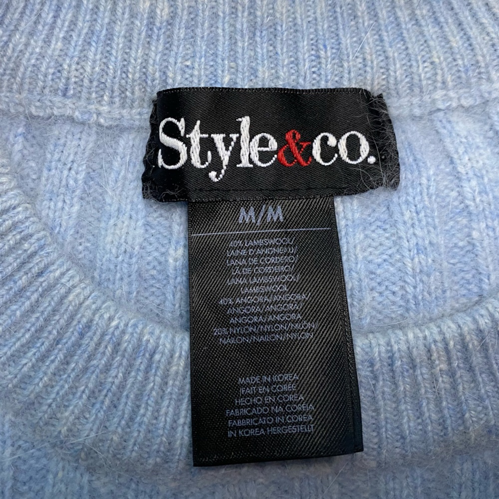 Style & Co. Angora/Wool Ribbed Sweater - Picture 3 of 6